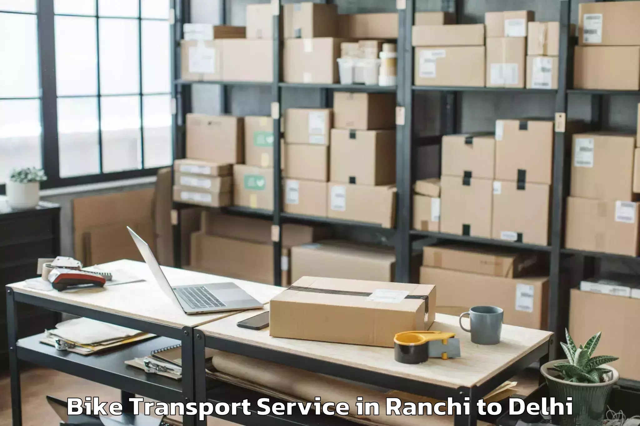 Book Ranchi to Chanakya Puri Bike Transport Online